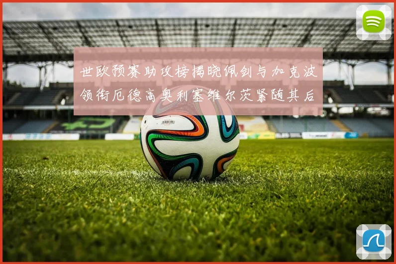 世欧预赛助攻榜揭晓佩剑与加克波领衔厄德高奥利塞维尔茨紧随其后